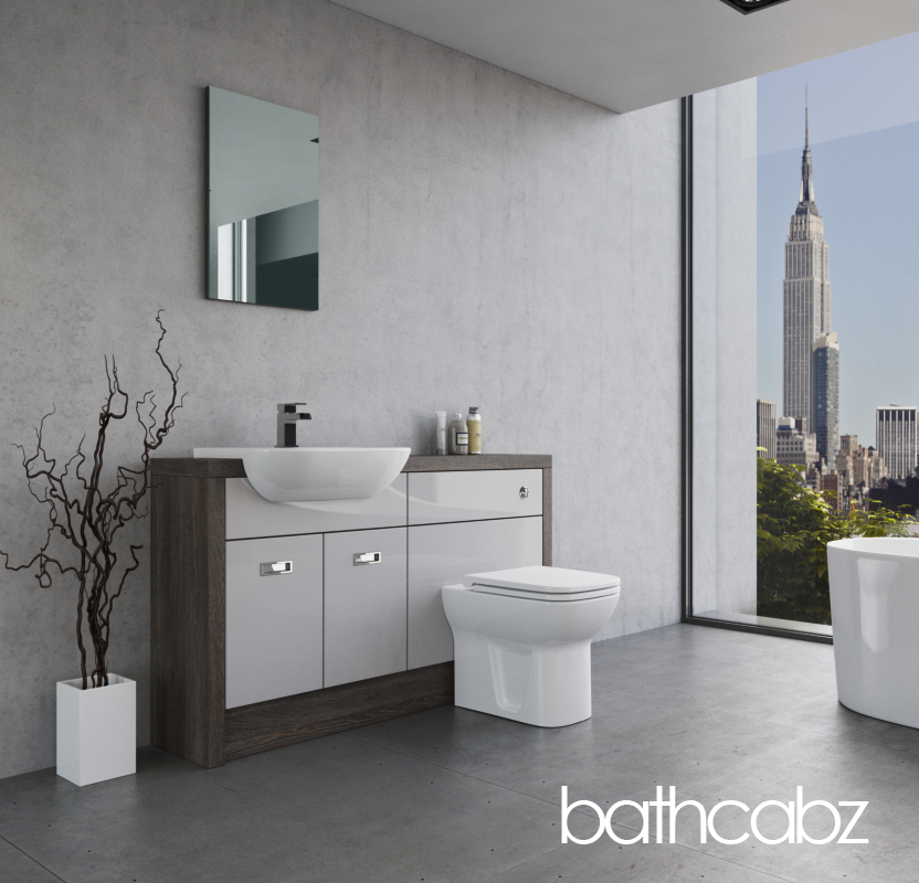 ATHENA NORWICH OAK BASE UNITS BATHROOM FITTED FURNITURE