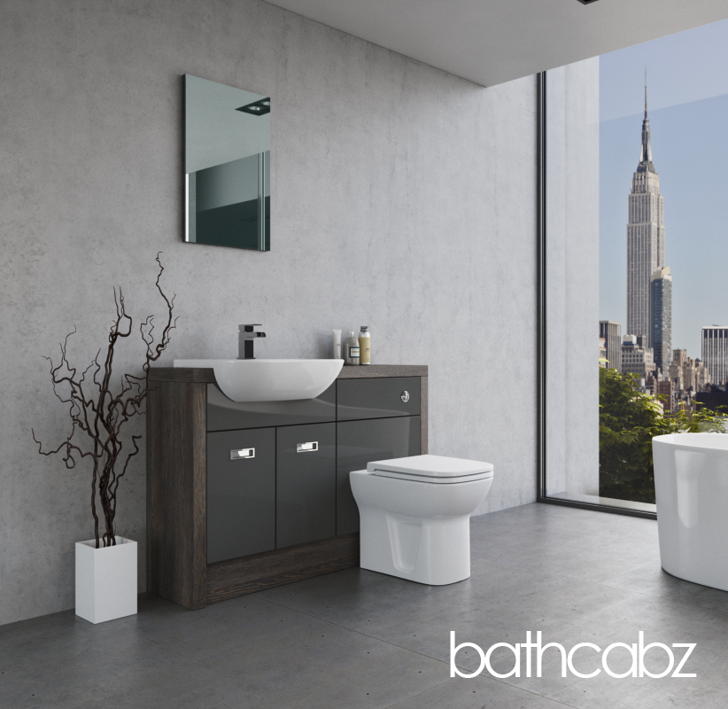 ATHENA NORWICH OAK BASE UNITS BATHROOM FITTED FURNITURE