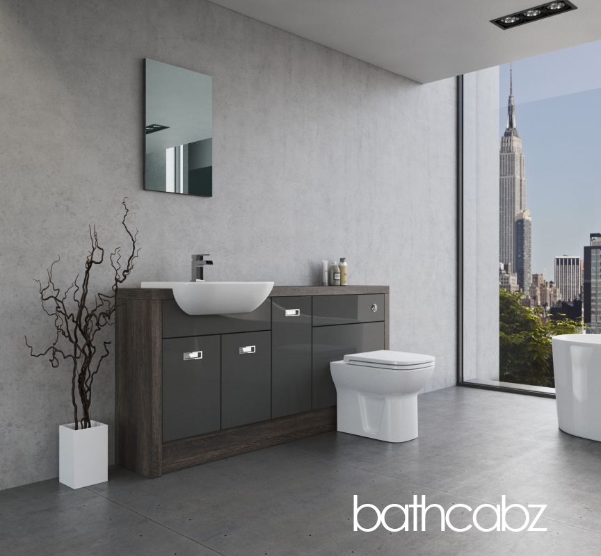 ATHENA NORWICH OAK BASE UNITS BATHROOM FITTED FURNITURE