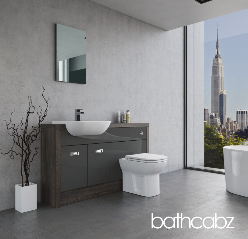ATHENA NORWICH OAK BASE UNITS BATHROOM FITTED FURNITURE