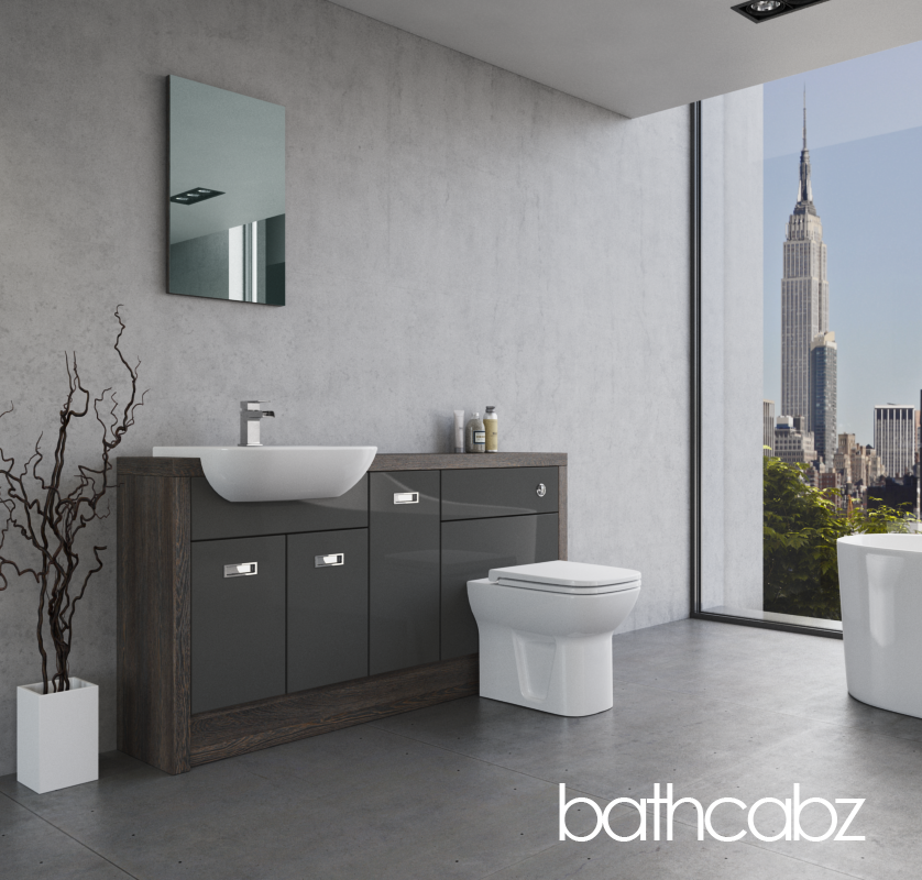 ATHENA NORWICH OAK BASE UNITS BATHROOM FITTED FURNITURE