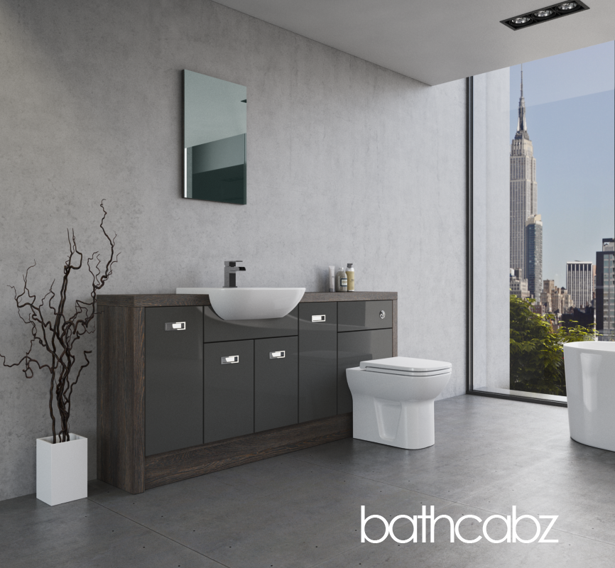 ATHENA NORWICH OAK BASE UNITS BATHROOM FITTED FURNITURE