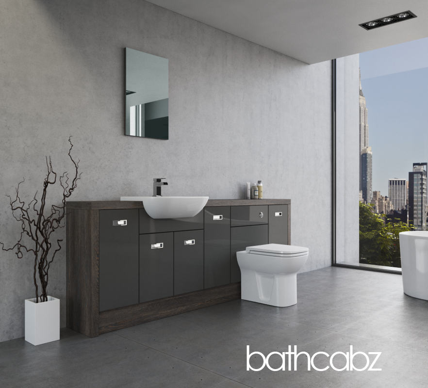 ATHENA NORWICH OAK BASE UNITS BATHROOM FITTED FURNITURE