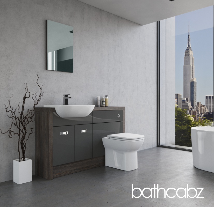 ATHENA NORWICH OAK BASE UNITS BATHROOM FITTED FURNITURE