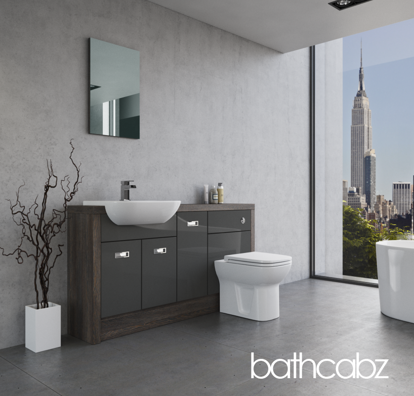 ATHENA NORWICH OAK BASE UNITS BATHROOM FITTED FURNITURE
