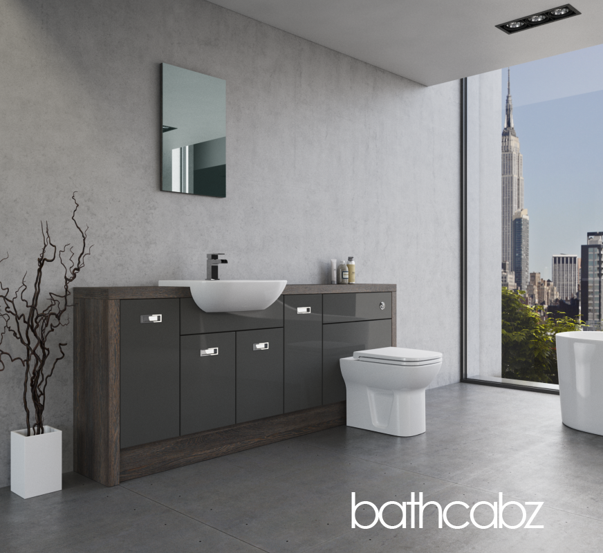 ATHENA NORWICH OAK BASE UNITS BATHROOM FITTED FURNITURE