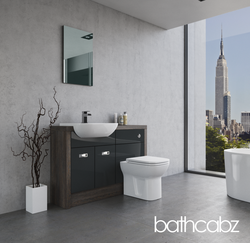 ATHENA NORWICH OAK BASE UNITS BATHROOM FITTED FURNITURE
