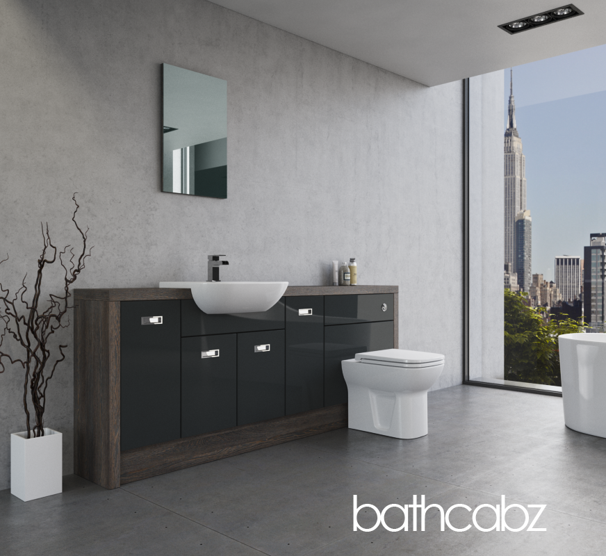 ATHENA NORWICH OAK BASE UNITS BATHROOM FITTED FURNITURE