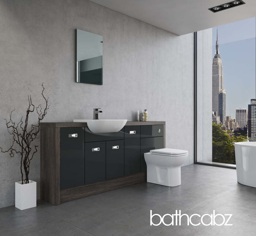 ATHENA NORWICH OAK BASE UNITS BATHROOM FITTED FURNITURE