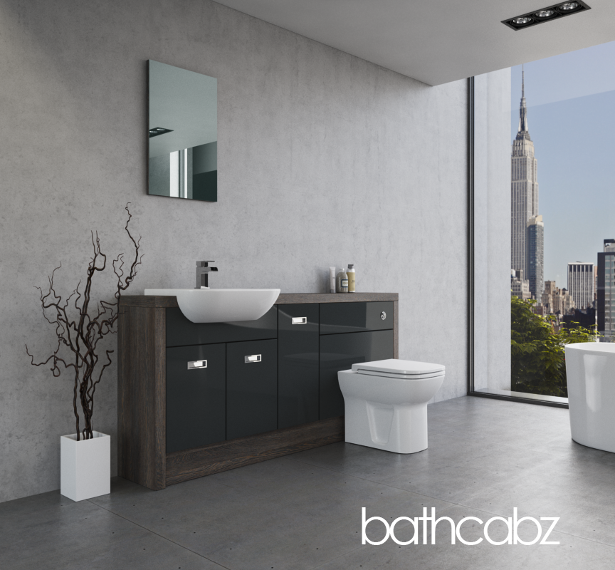 ATHENA NORWICH OAK BASE UNITS BATHROOM FITTED FURNITURE