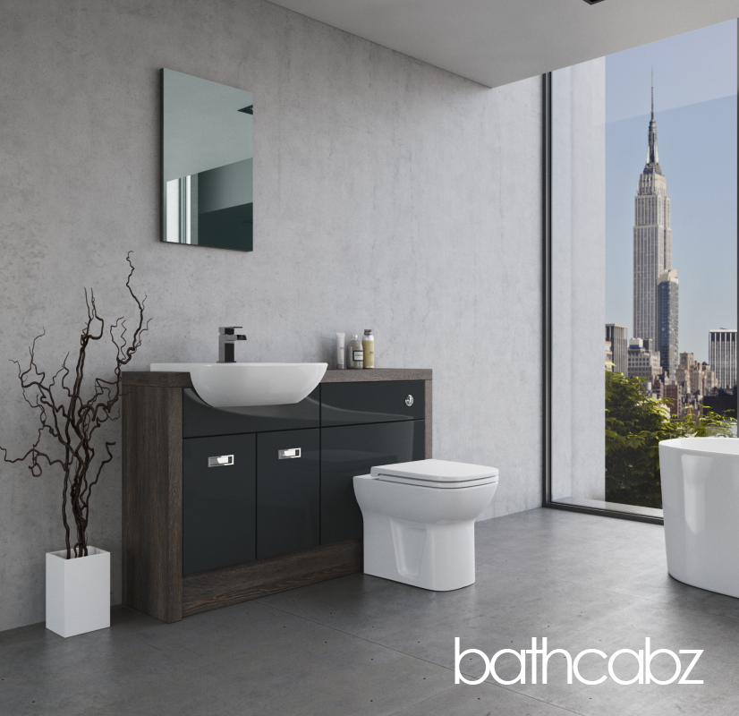 ATHENA NORWICH OAK BASE UNITS BATHROOM FITTED FURNITURE