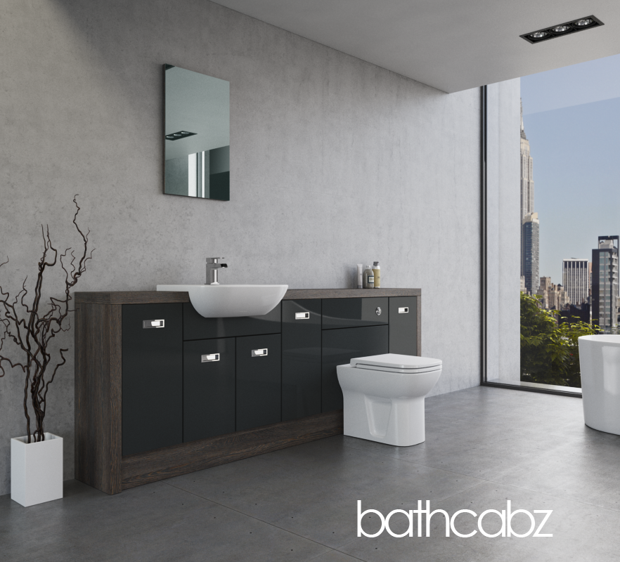 ATHENA NORWICH OAK BASE UNITS BATHROOM FITTED FURNITURE