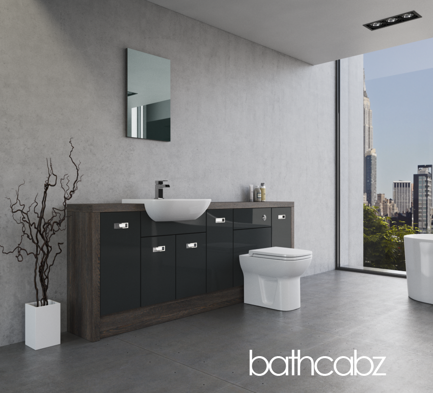 ATHENA NORWICH OAK BASE UNITS BATHROOM FITTED FURNITURE