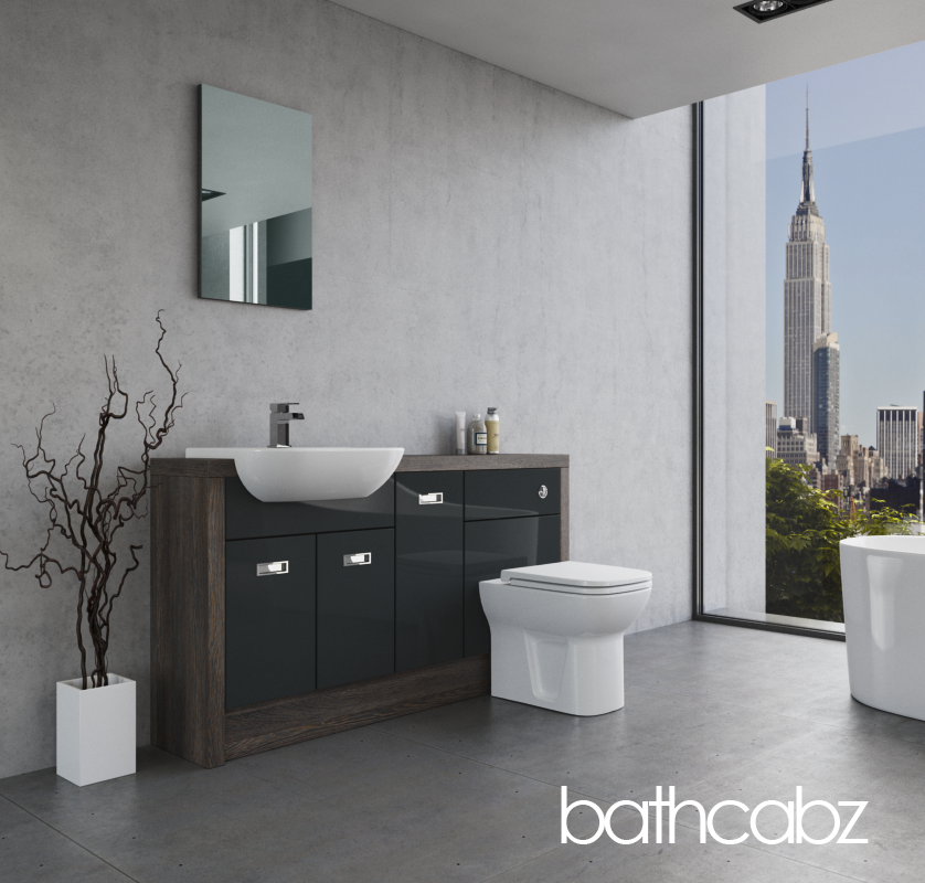 ATHENA NORWICH OAK BASE UNITS BATHROOM FITTED FURNITURE