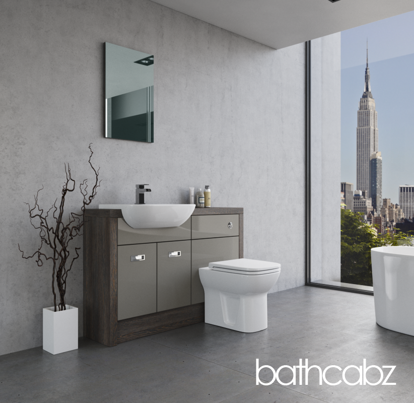 ATHENA NORWICH OAK BASE UNITS BATHROOM FITTED FURNITURE