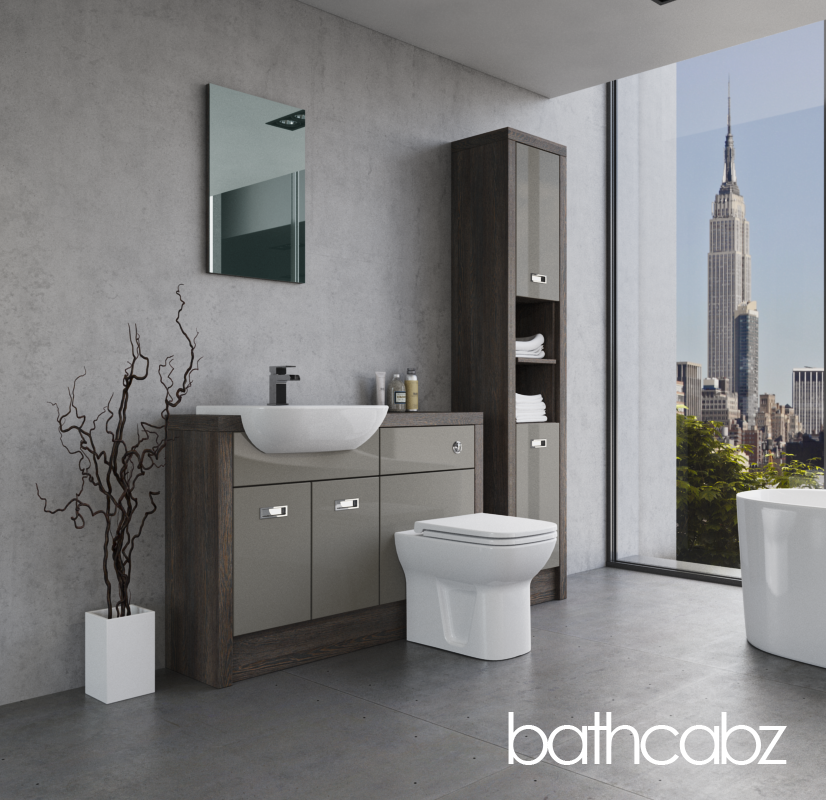 ATHENA NORWICH OAK BASE & TALL UNIT BATHROOM FITTED FURNITURE