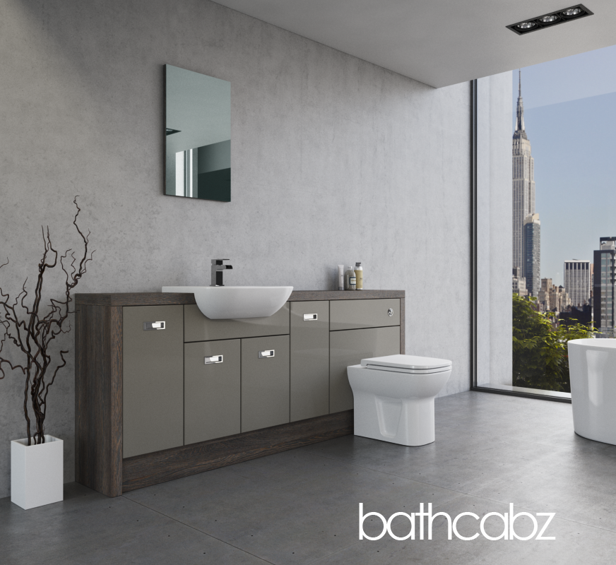 ATHENA NORWICH OAK BASE UNITS BATHROOM FITTED FURNITURE