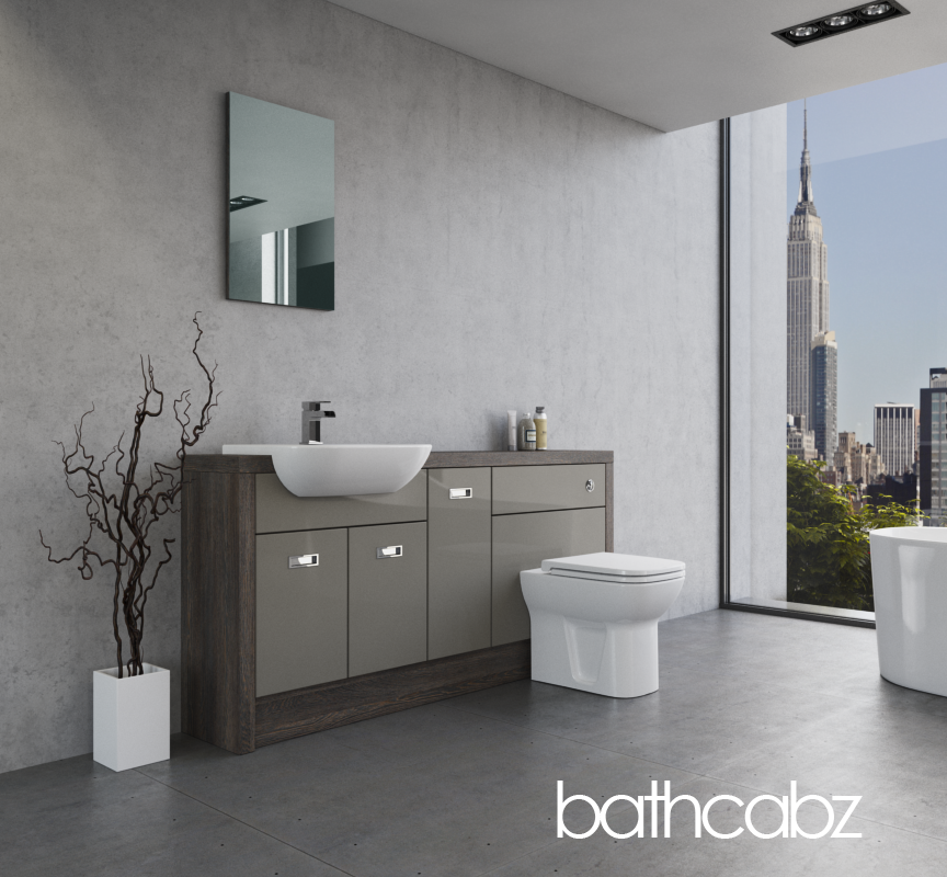 ATHENA NORWICH OAK BASE UNITS BATHROOM FITTED FURNITURE