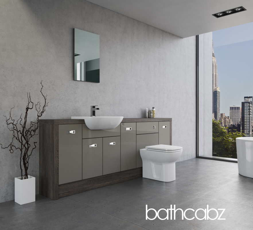 ATHENA NORWICH OAK BASE UNITS BATHROOM FITTED FURNITURE
