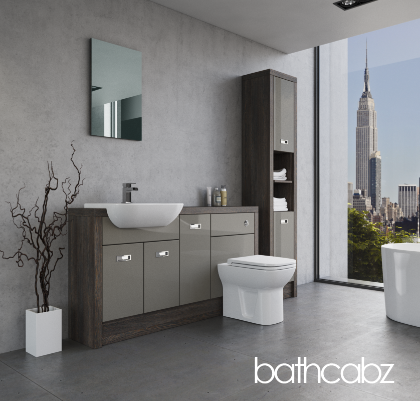 ATHENA NORWICH OAK BASE & TALL UNIT BATHROOM FITTED FURNITURE