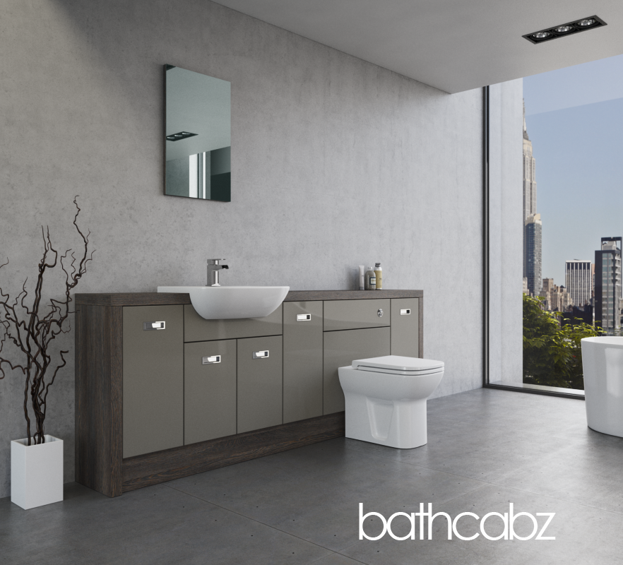 ATHENA NORWICH OAK BASE UNITS BATHROOM FITTED FURNITURE