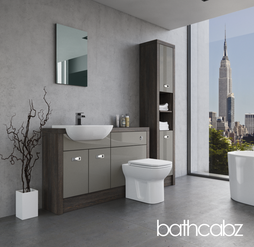 ATHENA NORWICH OAK BASE & TALL UNIT BATHROOM FITTED FURNITURE