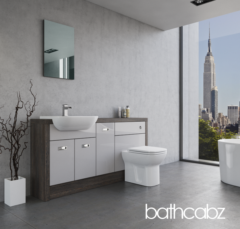 ATHENA NORWICH OAK BASE UNITS BATHROOM FITTED FURNITURE