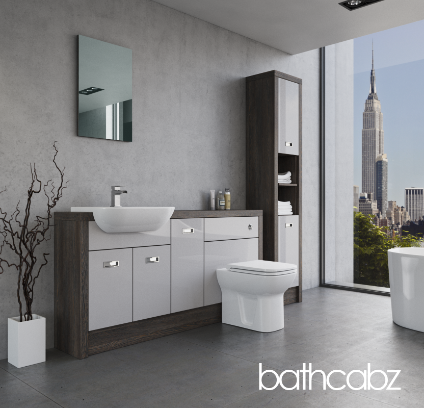 ATHENA NORWICH OAK BASE & TALL UNIT BATHROOM FITTED FURNITURE