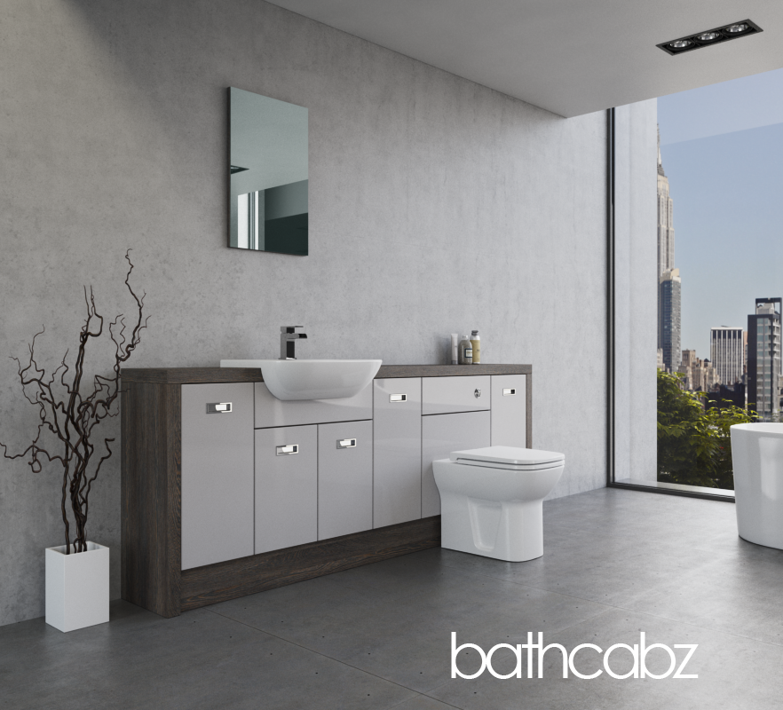 ATHENA NORWICH OAK BASE UNITS BATHROOM FITTED FURNITURE