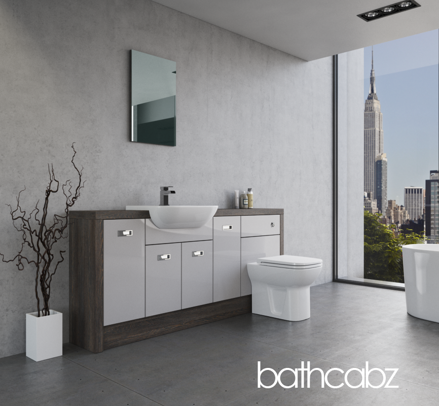 ATHENA NORWICH OAK BASE UNITS BATHROOM FITTED FURNITURE