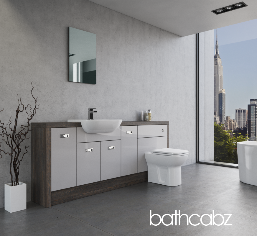 ATHENA NORWICH OAK BASE UNITS BATHROOM FITTED FURNITURE