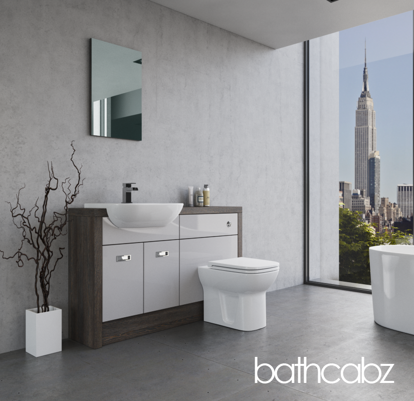 ATHENA NORWICH OAK BASE UNITS BATHROOM FITTED FURNITURE