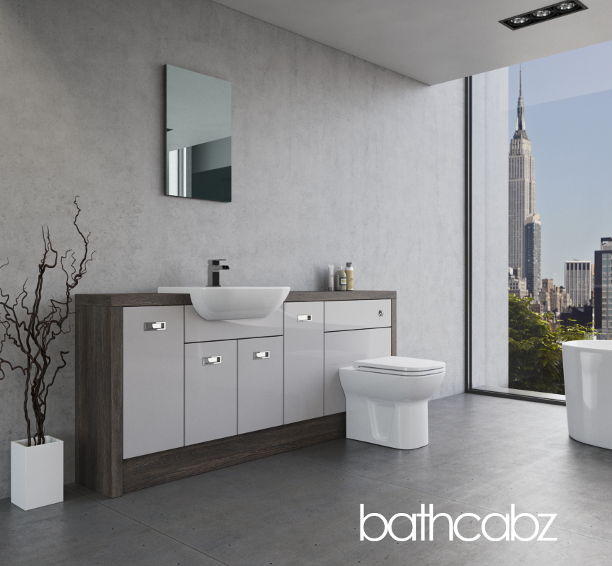 ATHENA NORWICH OAK BASE UNITS BATHROOM FITTED FURNITURE