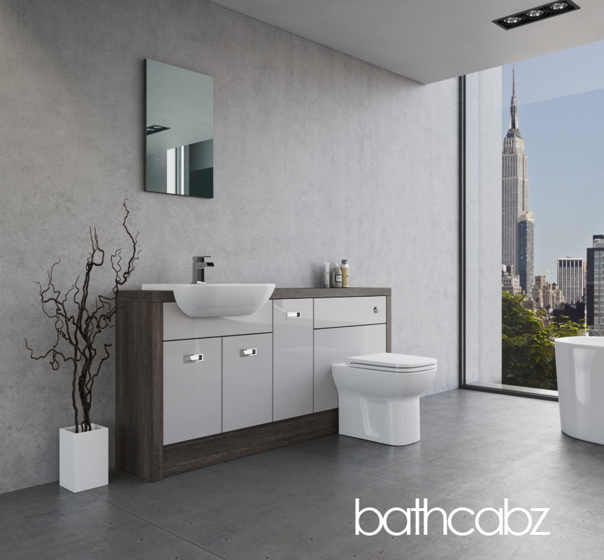 ATHENA NORWICH OAK BASE UNITS BATHROOM FITTED FURNITURE