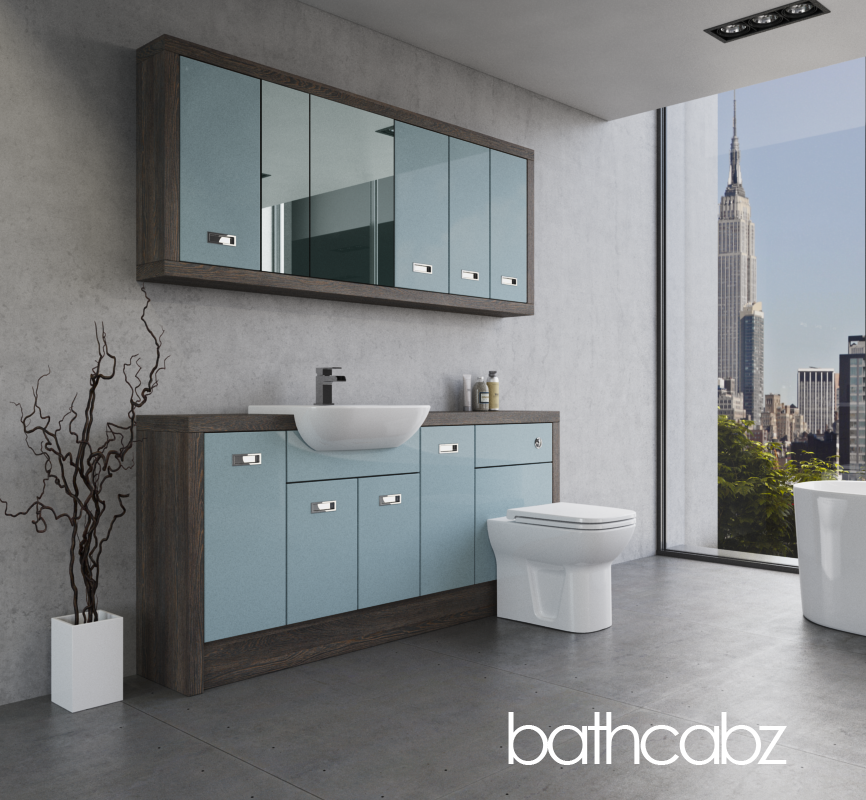 ATHENA NORWICH OAK BASE & WALL UNITS BATHROOM FITTED FURNITURE