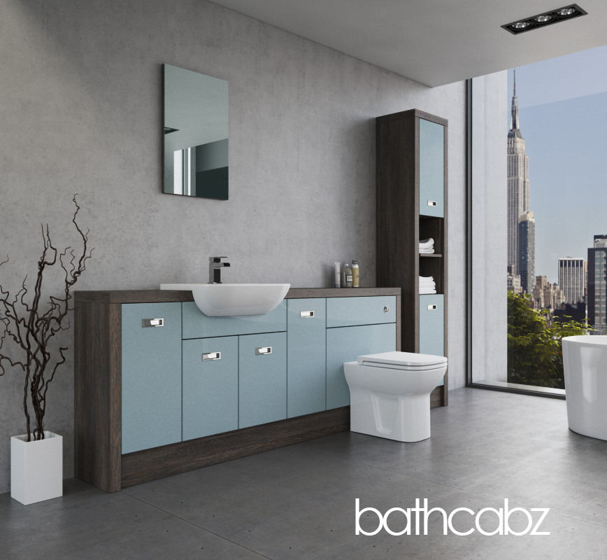 ATHENA NORWICH OAK BASE & TALL UNIT BATHROOM FITTED FURNITURE
