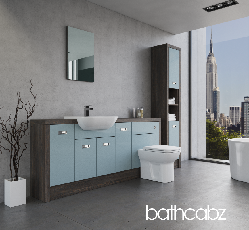 ATHENA NORWICH OAK BASE & TALL UNIT BATHROOM FITTED FURNITURE