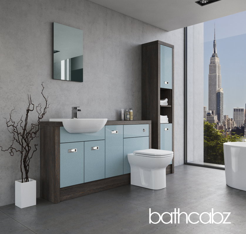 ATHENA NORWICH OAK BASE & TALL UNIT BATHROOM FITTED FURNITURE