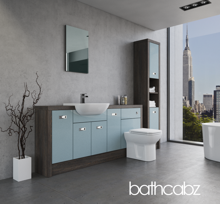 ATHENA NORWICH OAK BASE & TALL UNIT BATHROOM FITTED FURNITURE