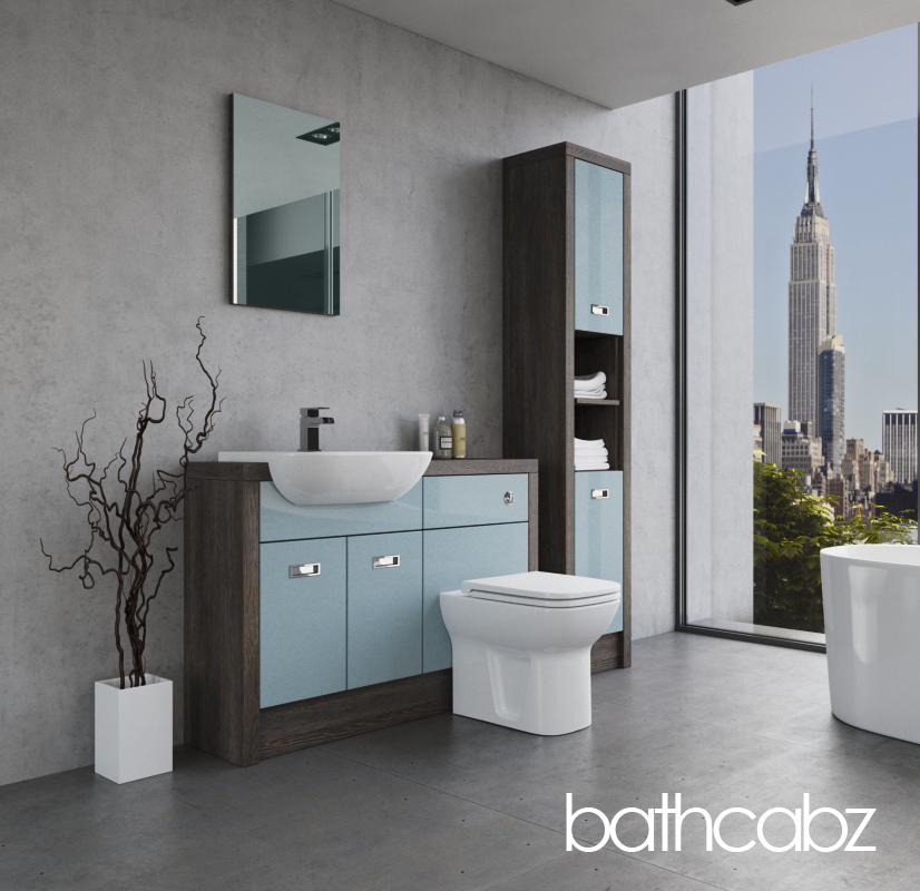 ATHENA NORWICH OAK BASE & TALL UNIT BATHROOM FITTED FURNITURE
