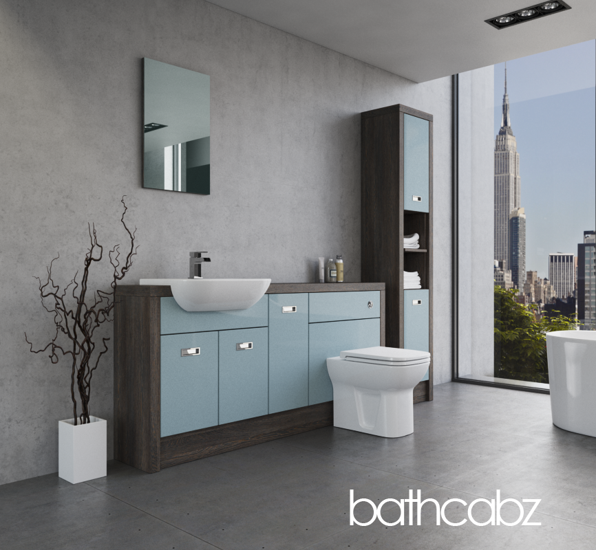 ATHENA NORWICH OAK BASE & TALL UNIT BATHROOM FITTED FURNITURE