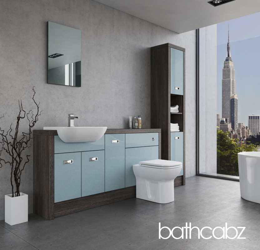 ATHENA NORWICH OAK BASE & TALL UNIT BATHROOM FITTED FURNITURE