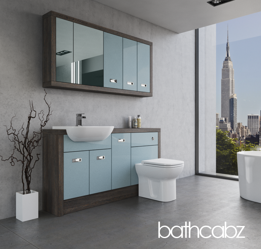 ATHENA NORWICH OAK BASE & WALL UNITS BATHROOM FITTED FURNITURE