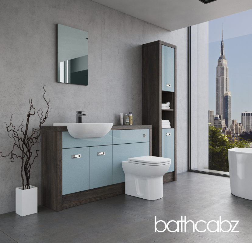 ATHENA NORWICH OAK BASE & TALL UNIT BATHROOM FITTED FURNITURE
