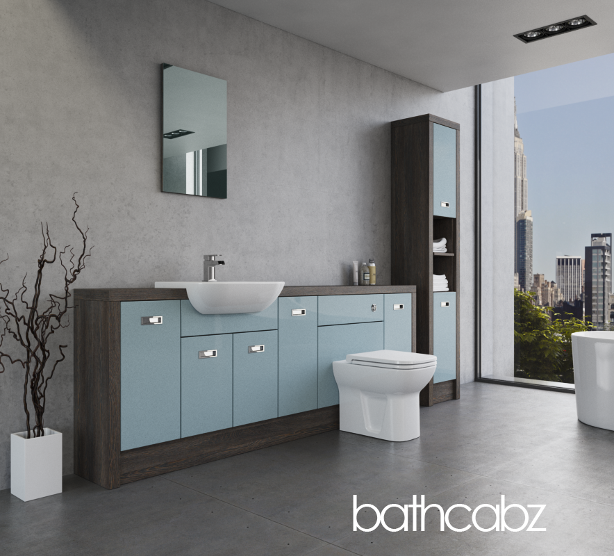 ATHENA NORWICH OAK BASE & TALL UNIT BATHROOM FITTED FURNITURE