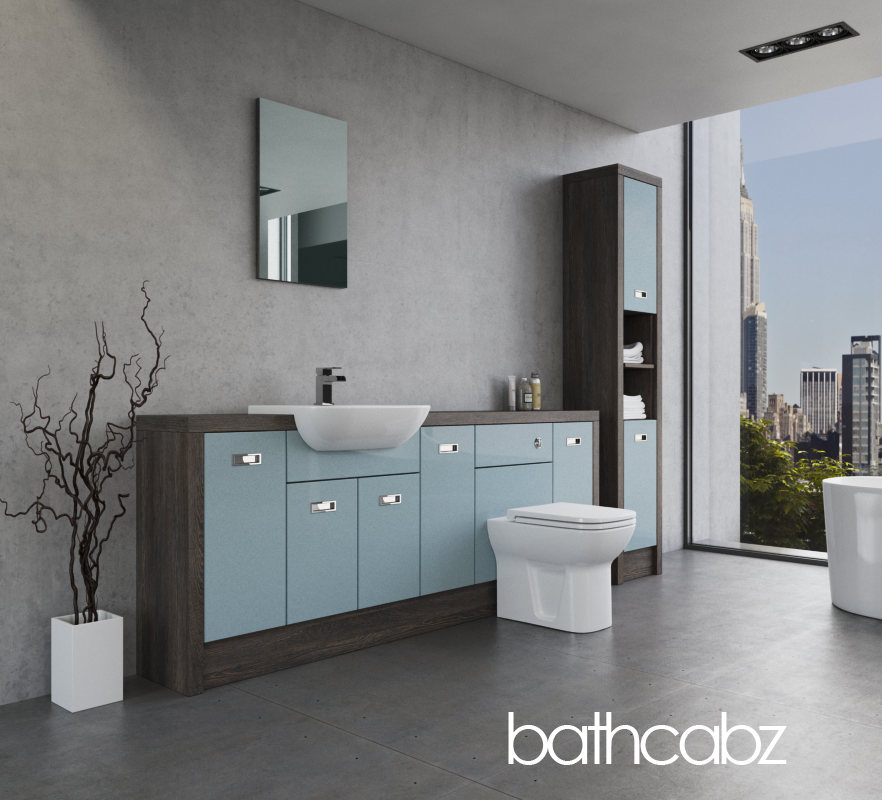 ATHENA NORWICH OAK BASE & TALL UNIT BATHROOM FITTED FURNITURE