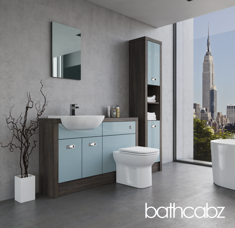 ATHENA NORWICH OAK BASE & TALL UNIT BATHROOM FITTED FURNITURE