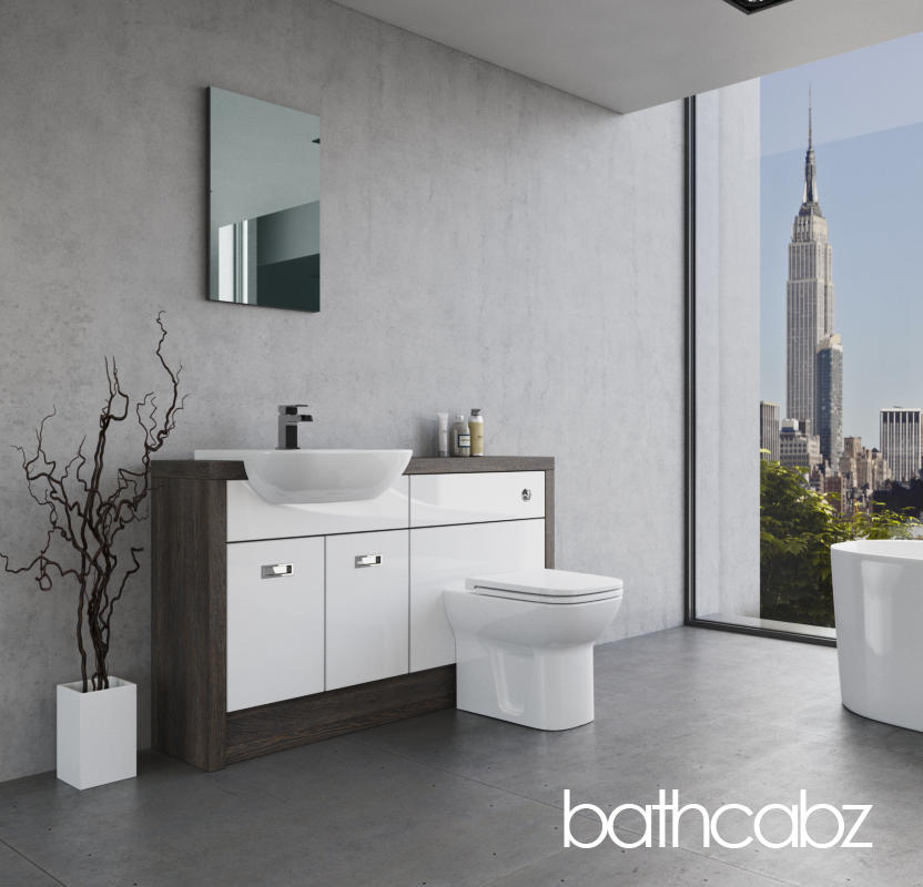 ATHENA NORWICH OAK BASE UNITS BATHROOM FITTED FURNITURE