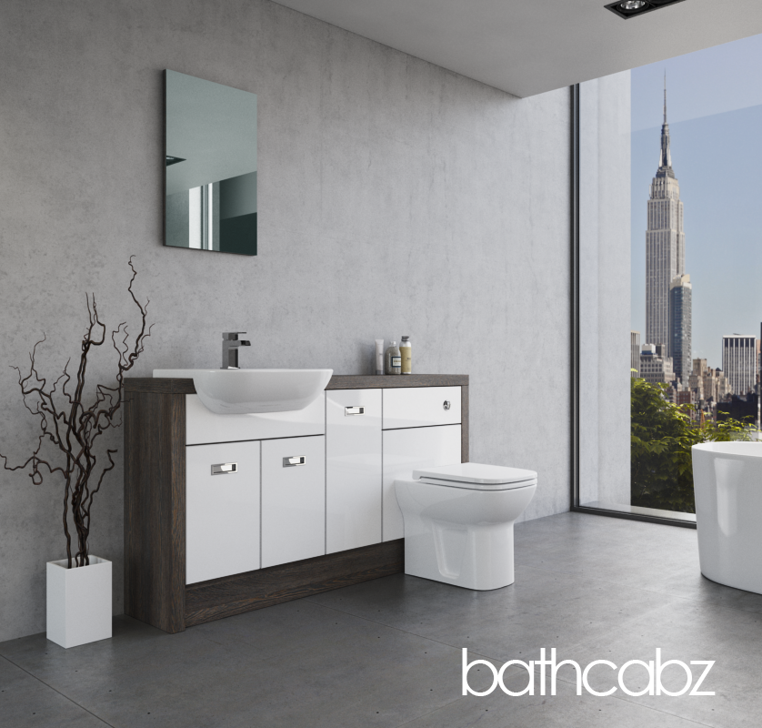 ATHENA NORWICH OAK BASE UNITS BATHROOM FITTED FURNITURE