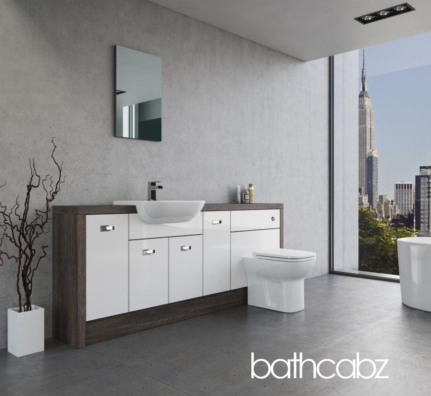 ATHENA NORWICH OAK BASE UNITS BATHROOM FITTED FURNITURE